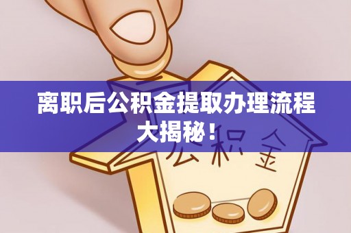 白水离职后公积金提取办理流程大揭秘！