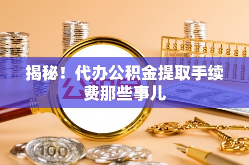 白水揭秘！代办公积金提取手续费那些事儿